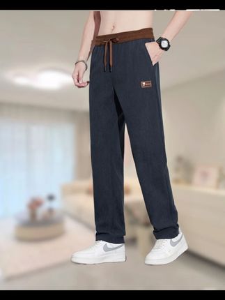 秋冬季新款博奥绒男士休闲裤直筒长裤子潮流时尚百搭弹力加绒保暖 #百搭裤子 #显高显瘦显腿长 #男生穿搭