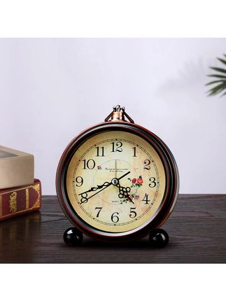 美式静音闹钟,复古石英机芯,超静音,卧室客厅百搭的创意摆件!#钟表 #闹钟 #桌面钟表 #小摆件 #玄关摆件