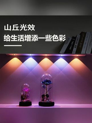 多色彩霞光人体感应灯酒柜展柜玄关照射猫眼山丘灯卡扣吸附免布线#人体感应灯 #多色彩灯 #免布线灯 #酒柜灯 #展柜灯