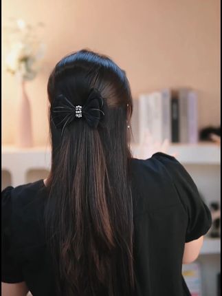 【TH092】韩版流光蝴蝶结手缝钻珠少女风发夹百搭手工扎马尾 #手缝钻珠少女风发夹 #头饰发饰 #美出高级感 #饰品分享 #高级感