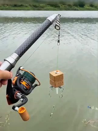 海竿浮钓鲢鳙新型旋转方块钩,能有效提升鲢鳙咬钩的概率 #海竿钓鲢鳙 #方块钩 #翻板钩 #海竿浮钓鲢鳙 #海竿钓鱼