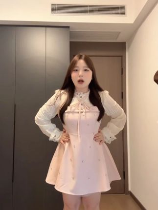 大码女装千金名媛蕾丝长袖衬衫拼接收腰连衣裙女秋季13007 #大码胖mm搭配 #微胖女孩也可以很可爱 #千金名媛穿搭 #衬衫拼接连衣裙 #收腰显瘦连衣裙