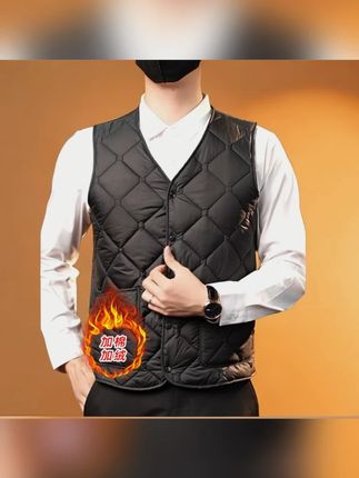男士马甲新款加绒夹棉加厚爸爸装中老年秋冬马夹内穿外穿保暖背心#中老年马甲 #秋冬保暖 #加绒加厚 #男士马甲 #内穿外穿