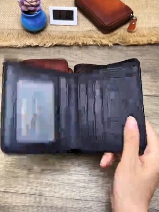 复古男士青年高档真皮钱包简约风光面多功能钱夹防盗刷钱包男士 #复古钱包 #好物推荐🔥 #潮流百搭 #真皮高档钱包
