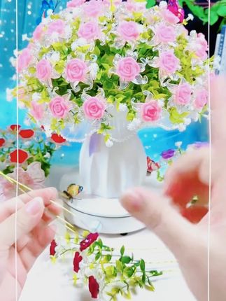 拍3单送小盆栽【520福利】星辰大玫瑰花材料包 手工diy摆件 #仿真花 #装饰品 #手工花 #手工花制作 #仿真花艺 【618福利】星辰大玫瑰花材料包 手工diy摆件