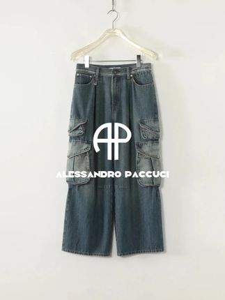 AP AP洛哥53066NK【涩谷热浪】100棉多口袋工装风时尚百搭九分牛仔裤 #品质女装#有点意思时尚日记#高级穿搭#百搭#时尚搭配