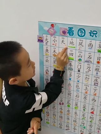 家里有小朋友必备的看图识字挂图,幼儿园大班汉字表学习神奇#幼儿识字 #趣味识字 #宝宝识字 #幼小衔接