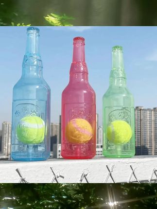 狗狗玩具瓶子tpr网球酒瓶宠物益智耐咬发声瓶橡胶漂浮瓶解闷磨牙  #宠物零食 #清洁宠物用品 #宠物干粮