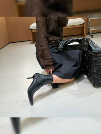 2025秋冬季新款尖头短靴女靴瘦瘦靴时装高跟靴子女欧美细跟短筒靴#女士秋冬短靴 #尖头短靴 #瘦瘦靴 #高跟短筒靴 #欧美女鞋