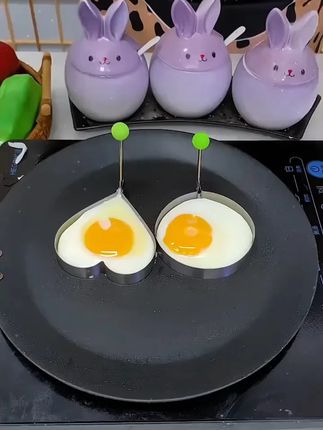 煎蛋模具爱心荷包蛋牛肉饼模型圆形不锈钢煎鸡蛋不沾创意早餐神器#煎蛋模具 #爱心荷包蛋 #不沾模具 #早餐神器 #不锈钢模具
