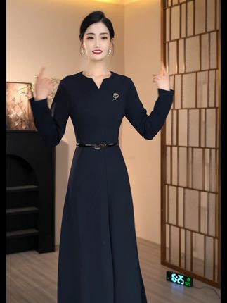 时尚高级感连衣裙 #秋款连衣裙 #连衣裙穿搭 #喜妈妈喜婆婆礼服 #遮肉显瘦连衣裙 #连衣裙大码