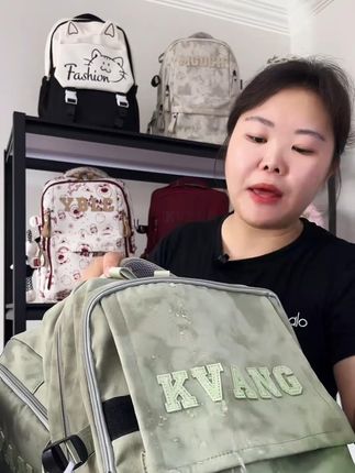 扎染晕染书包大学生大容量减负双肩包初中生高中生大容量旅游背包#书包 #背包 #双肩包 #减负 #护腰