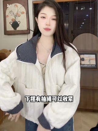 大码欧货开衫薄棉外套女短款秋季2025新款宽松休闲夹克开衫棒球服 #秋季穿搭 #气质这一块拿捏死死的 #显瘦穿搭 #谁穿谁好看系列