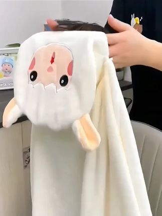 【如之纺】A类儿童浴巾柔软吸水加厚新生连帽可穿家用洗澡小孩浴袍#儿童浴巾 #如之纺 #柔软吸水 #连帽浴袍 #宝宝用品