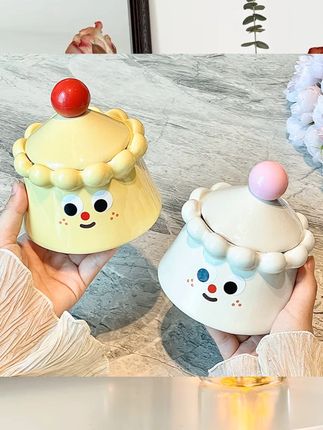 创意烟灰缸陶瓷带盖防飞灰可爱家用烟缸茶几摆件灰缸高级感烟盅 #居家好物 #好物分享 #装饰摆件