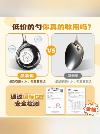品品优316不锈钢勺子食品级长柄加深汤匙家用个人专用调羹吃饭勺#家用不锈钢长勺 #加深汤匙 #食品级调羹 #个人吃饭勺 #长柄勺子