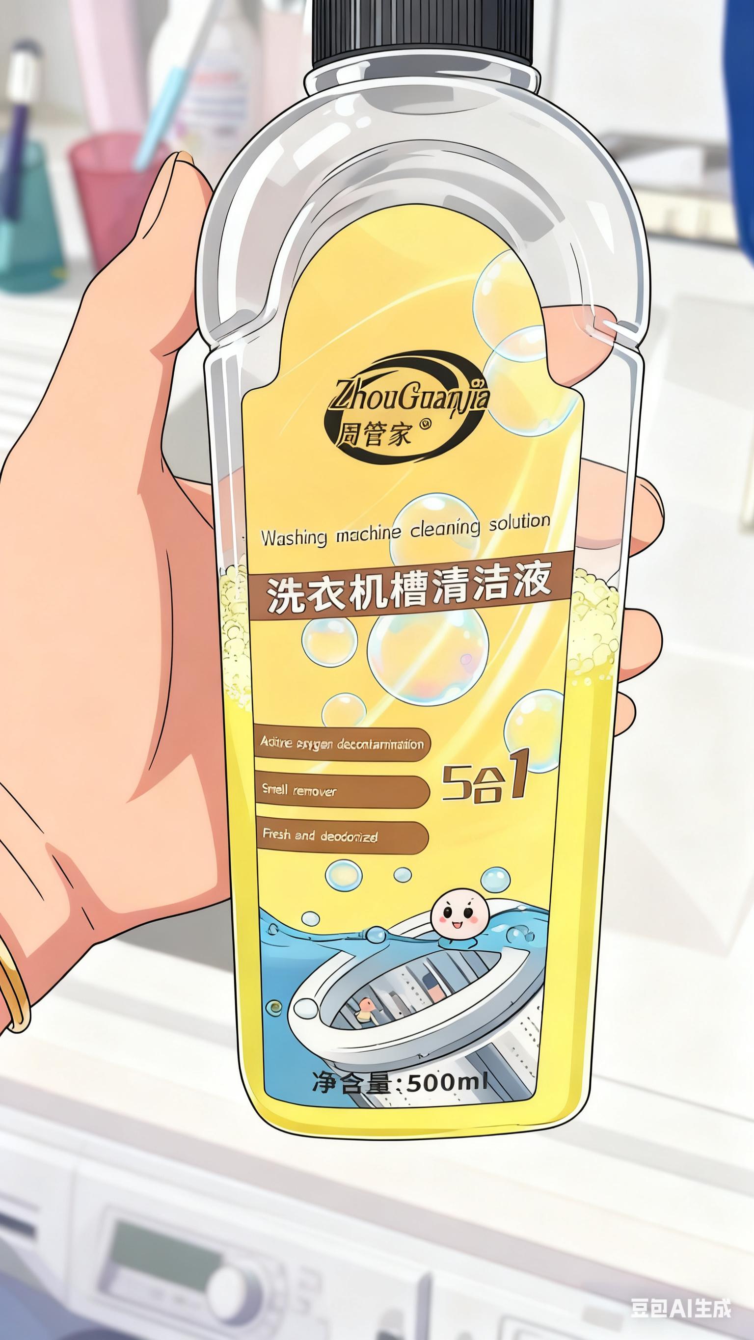 【拍1发6】到手6大瓶洗衣机槽清洁剂每瓶500ml养护除垢除异味#洗衣机槽清洁剂 #洗衣机槽清洗 #洗衣机槽 #清洁剂 #洗衣机槽清洁液