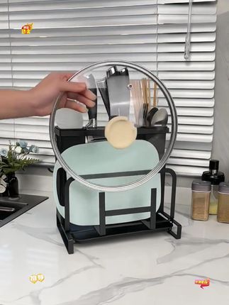 #厨房置物架 优勤厨房刀架置物架放菜刀筷子砧板锅盖菜板多功能刀具一体收纳架#生活好帮手 #厨房必备神器  #居家好物 #厨房好物