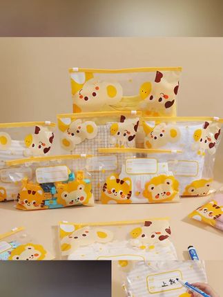 幼儿园卡通收纳袋儿童入园替换衣服分装袋透明拉链袋密封防尘袋#收纳袋 #收纳袋推荐 #卡通收纳袋 #透明收纳袋 #防尘袋