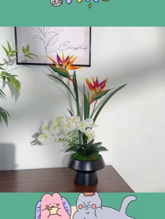 【祥麟】仿真花束套装盆栽家居装饰摄影玄关电视柜摆件花#摆件 #仿真花 #仿真花推荐 #盆栽摆件 #强烈推荐 @DOU+上热门 @小店随心推 @巨量千川