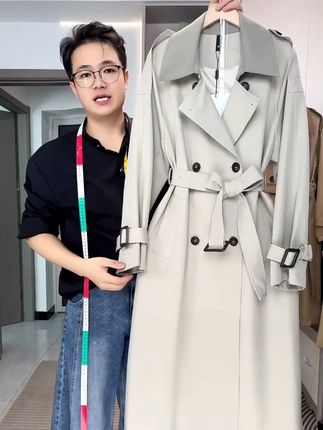 2025春秋季新款英伦风撞色长款风衣女高级感韩版显瘦气质大衣 #秋季新款上新 #英伦风撞色长款风衣 #韩版大衣外套 #修身显瘦显气质 #高级感穿搭