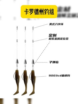 #海钓 卡罗德州二合一免绑钓组快变套装绑好成品鳜鱼浮水软假饵可变防挂 #卡罗德州钓组 #假饵钓组 #钓组套装 #好物