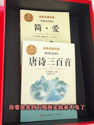 九上必读名著#唐诗三百首 和#简爱书籍正版 ,假期一定要提前看起来#九年级 #名著