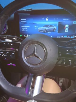 奔驰C200L C260L装饰A200L E300GLA200CLA GLC GLB方向盘标贴镶钻