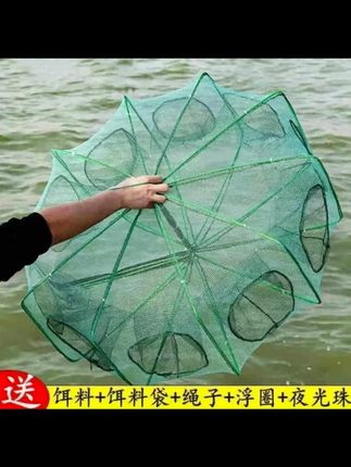 抓鱼抓虾好用耐用#抓鱼小能手 #户外捕鱼 #户外爆网 #鱼虾网笼