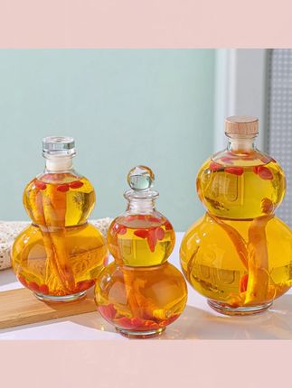 新款创意葫芦玻璃酒瓶家用自酿泡酒玻璃瓶密封白酒果酒泡酒瓶子#玻璃酒瓶 #酒瓶 #葫芦玻璃瓶 #泡酒玻璃瓶 #果酒瓶