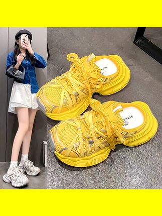 潮流绑带包头半拖老爹鞋女夏ins超火蜘蛛侠厚底一脚蹬运动休闲鞋 #蜘蛛侠 #休闲鞋 #绑带