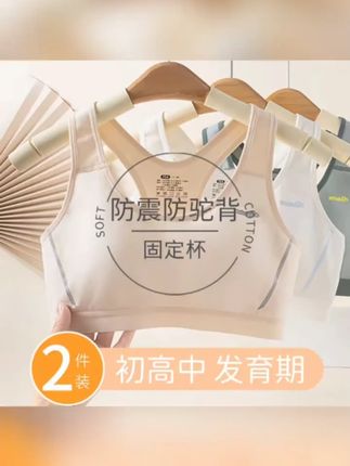少女内衣初高中学生青春发育期二三阶段夏季薄款女童运动防震文胸
