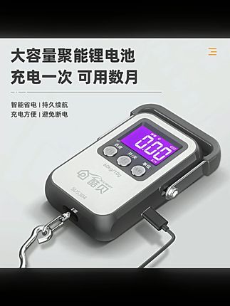 高精度手提电子秤小型快递称鱼器重便携式家用商挂钩弹簧行李公斤#电子秤 #高精度 #便携式 #家用称重 #快递称