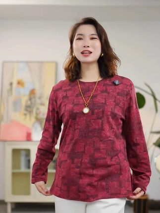 #大码女装 #秋季上新款 #圆领T恤 #显瘦穿搭