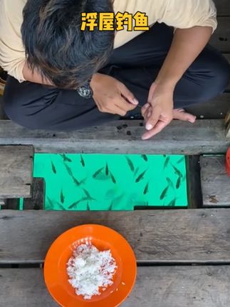 户外钓鱼:渔民撬开自家的水上浮屋的木板钓到巨型河豚! #钓鱼 #纪录片