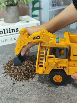 大号二合一挖掘机玩具多功能工程车! #儿童玩具 #挖掘机 #工程车 #玩具