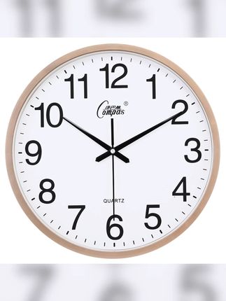 Compas/康巴絲康巴丝静音石英钟大气客厅卧室挂表时尚家用圆形 #挂钟  #钟表  #石英钟  #时钟  #木森推荐