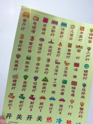 家里有开关、配电箱的,一定要贴上这款夜光#开关标识贴 自带夜光,摸黑也能开 #开关贴