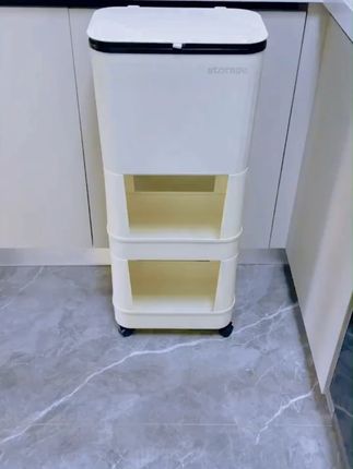 俏洁家用厨房垃圾桶高款多功能免弯腰带盖子置物架厨房垃圾收纳桶 #厨房垃圾桶 #垃圾桶 #置物架 #垃圾收纳桶 #收纳桶