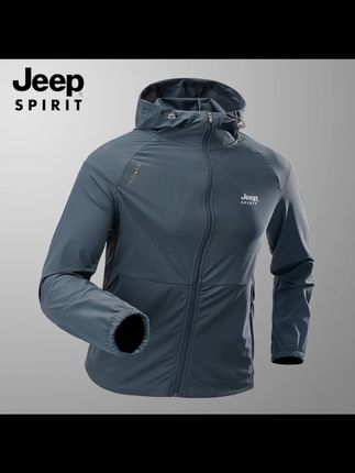 JEEP SPIRIT新款夏季薄款高档冰皮防晒衣男士户外风感波粒防晒服#防晒衣 #夏季登山服 #户外防晒衣 #夏季外套 #户外运动上衣