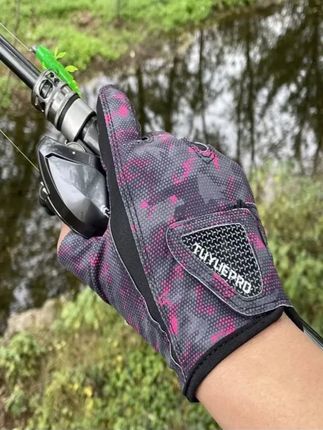 透气防滑钓鱼手套露三指设计户外路亚防晒耐磨垂钓装备大牌同款1#路亚手套 #rvvr手套