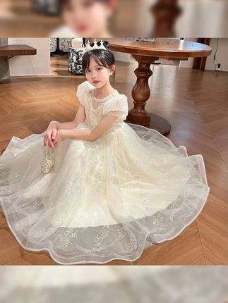 每个女孩都有一个公主梦 女童夏季礼服连衣裙花童婚礼生日2025小女孩高端裙子夏儿童公主裙##生女儿就要这样穿 #公主裙公主梦  #儿童礼服  #童裝  #公主风 #洛丽塔lolita
