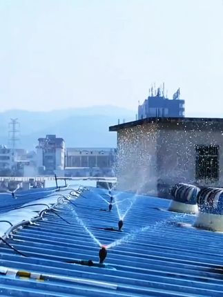 建筑洒水器降温大面积厂房铁皮屋顶旋转喷水系统浇水喷淋喷头设