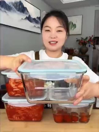 【希乐扣】收纳盒泡菜储物可微波烤箱加热冰箱冷冻密封保鲜盒2600ml#收纳整理 #食物保鲜 #厨房好物 #生活必备 #保鲜盒