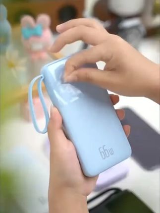 【3C认证】闪亨66W超级快充大容量充电宝20000毫安自带线适用苹果16#充电宝 #66W快充 #大容量 #自带线 #苹果16适用