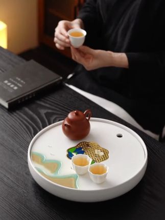 唐丰2025新款湖光山色茶盘家用全陶瓷一体茶具托盘干泡茶台沥 唐丰2025新款湖光山色茶盘家用全陶瓷一体茶具托盘干泡茶台沥水盘#茶器之美 #召唤茶友 #今天你喝茶了吗 #无限回购的宝藏单品 #在抖音入手的好东西