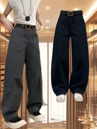 #显高显瘦显腿长 #百搭裤子 #工装裤 #百搭阔腿裤 #弯刀裤