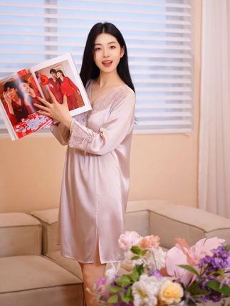 天呐!美标桑蚕丝睡衣,洗后缩水不存在的~ #睡衣家居服#睡衣女#夏季新款#桑蚕丝#美标睡衣