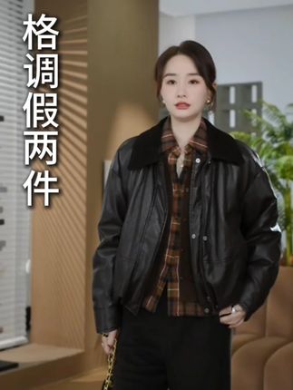 “格调假两件”绵羊毛100%假两件格子针织衫 #穿出高级感 #时髦精 #优雅知性 ##高级穿搭 #假两件