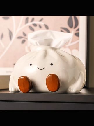 包子纸巾盒奶油风纸巾盒摆件轻奢高档客厅抽纸盒家用桌面装饰品#纸巾盒 #奶油风 #摆件装饰 #家用好物 #客厅用品